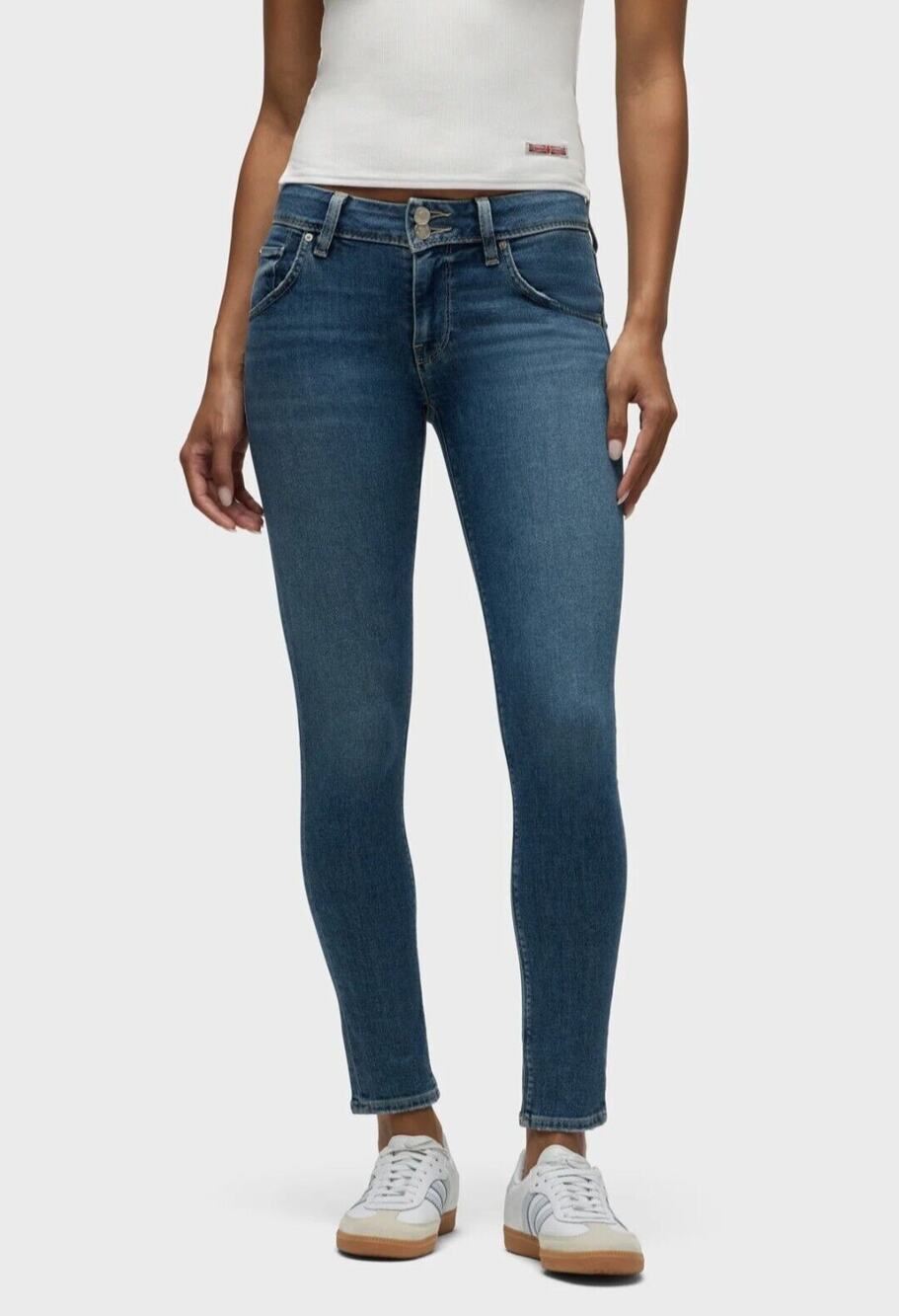 Hudson Collin Skinny Jeans Mid Rise 12" Leg Opening Women's Blue Size 29